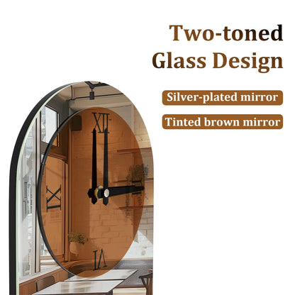 Long  Wall Clock Mirrored